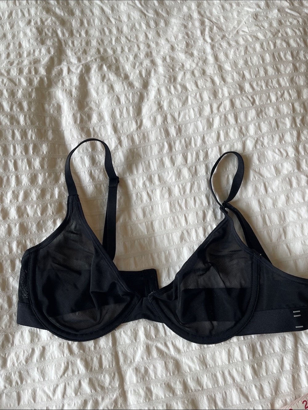 Negative Underwear Sieve Black Sheer Mesh Underwire Bra